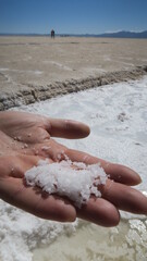 Salt pond in Salinas Grandes, Argentina