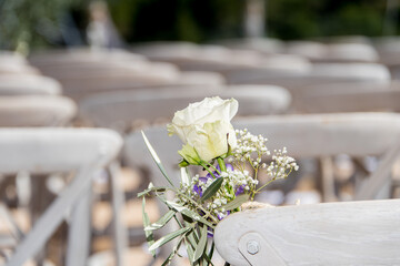 Flower decoration for a wedding