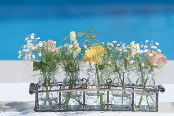 Flower decoration for a wedding
