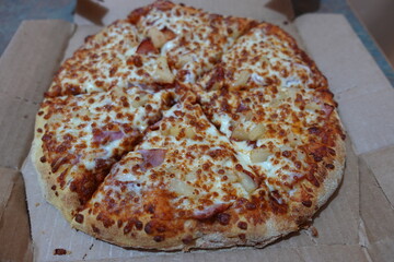freshly baked pizza