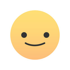 Cute emoji - emoticon icon. Vector illustration.