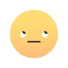 Cute emoji - emoticon icon. Vector illustration.