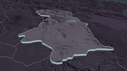 Kotayk, Armenia - extruded with capital. Administrative