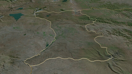 Shirak, Armenia - outlined. Satellite