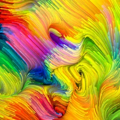 Zelfklevend Fotobehang Speed of Liquid Color © agsandrew