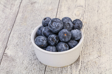 Sweet fresh juicy blueberries heap