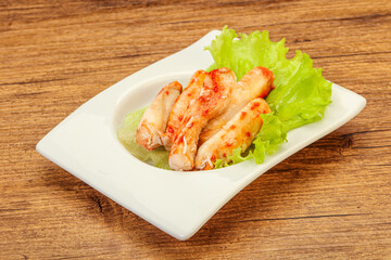 Natural luxury crab meat fillet