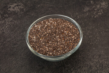 Seasoning chia seeds in the bowl