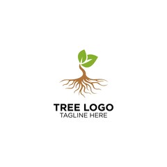 Tree With Root Logo Design