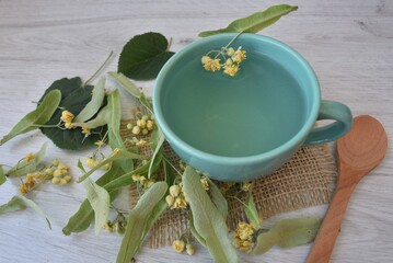 cup of tea with flowers