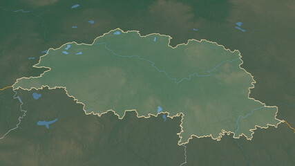 Vitsyebsk, Belarus - outlined. Relief