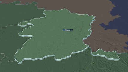 Obraz premium Limburg, Belgium - extruded with capital. Administrative