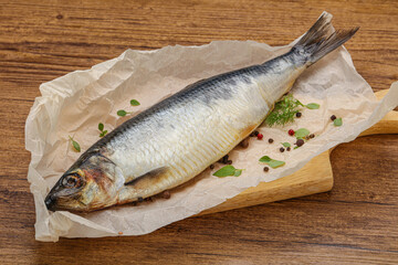 Salted Herring fish with pepper