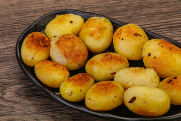 Roasted baby potato in the bowl