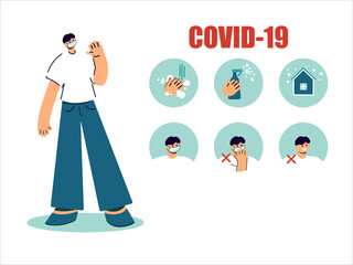 COVID-19. Social distance, human and rules.
