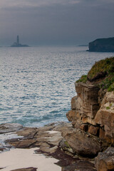 Fototapeta na wymiar St Mary's Lighthouse in Whitley Bay