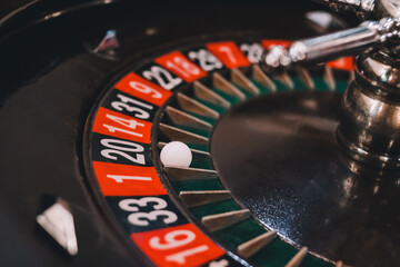 roulette in a casino close-up, gambling