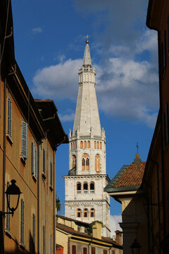 Ghirlandina tower, Modena, Italy, symbol of the city, Unesco world heritage