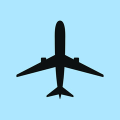 High detailed airplane icon. For use in navigation, infographics and maps.