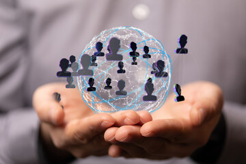 Digital Network and data concept.