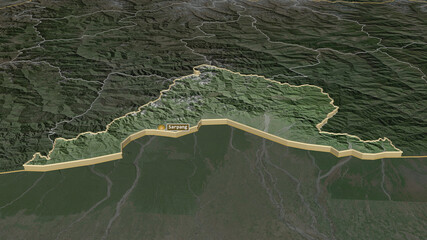 Sarpang, Bhutan - extruded with capital. Satellite