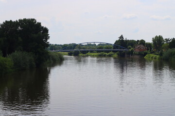 Fototapeta na wymiar view from the river bank
