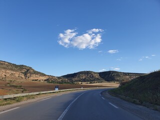 Beautiful view of nature and large mountains
