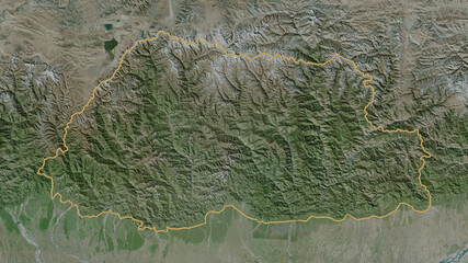 Fototapeta na wymiar Bhutan - overview. Satellite