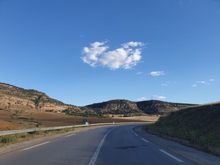 Beautiful view of nature and large mountains
