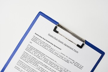 Closeup shot of a legally binding document
