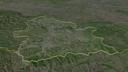 Kardzhali, Bulgaria - outlined. Satellite