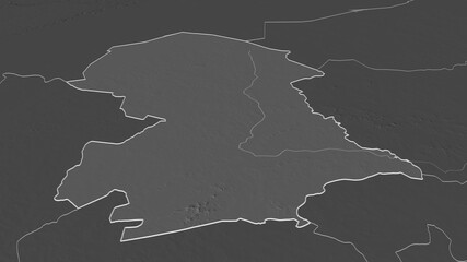 Nord, Burkina Faso - outlined. Bilevel