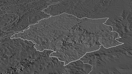 Cankuzo, Burundi - outlined. Bilevel