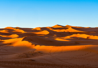 Naklejka na ściany i meble Sahara desert near Merzouga, Morocco