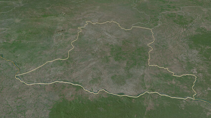 Basse-Kotto, Central African Republic - outlined. Satellite