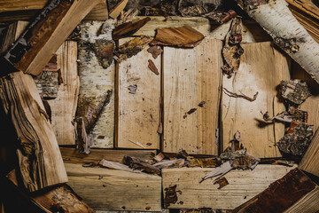 Retro wood textured floor (birch)