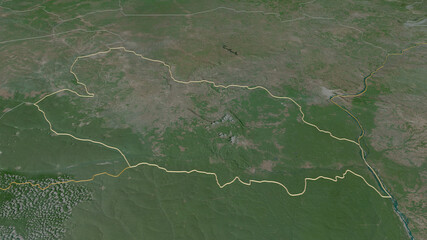 Lobaye, Central African Republic - outlined. Satellite