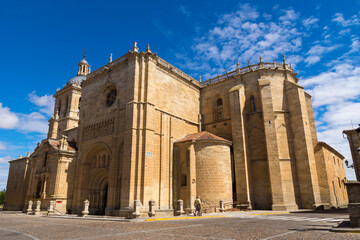 Fototapeta na wymiar Façade of the cathedral dedicated to Nuestra Señora Santa María, Ciudad Rodrigo, Spain