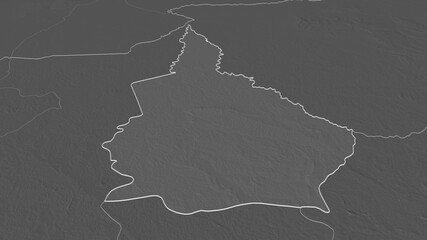 Nana-Grébizi, Central African Republic - outlined. Bilevel