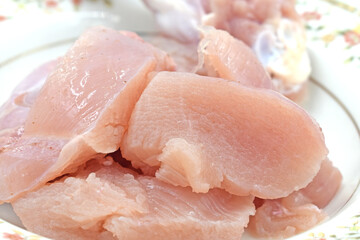 Halal fresh boneless chicken meat without skin