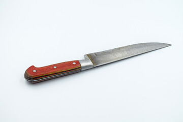 isolated kitchen knife on white background