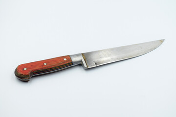 isolated kitchen knife on white background
