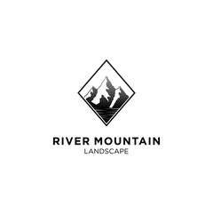 Mountain With Landscape Logo Design