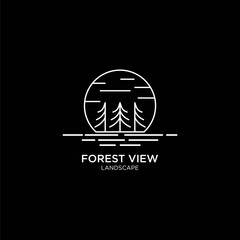 Sunset With Beach Logo Design