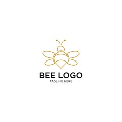 bee monoline logo for boutique / company luxury logo template