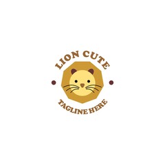 lion cute logo for kids / company / restaurant