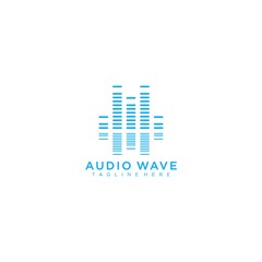 audio wave multimedia logo for sound / equalizer / company logo template