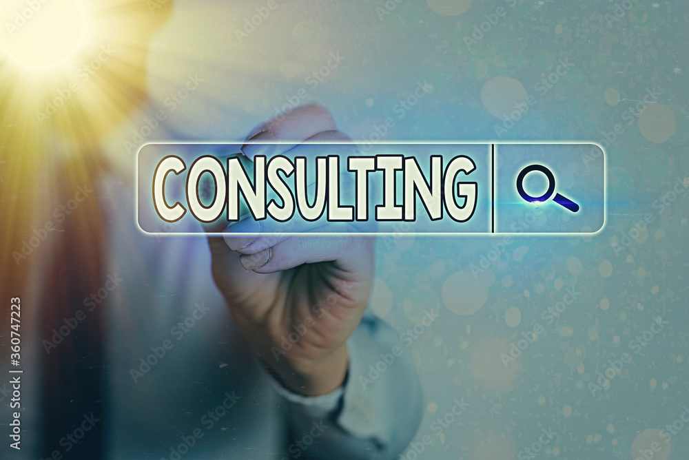 Poster writing note showing consulting. business concept for engaged in giving expert advice to experts or 
