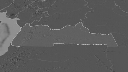 Sud, Cameroon - outlined. Bilevel