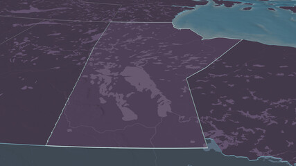 Manitoba, Canada - outlined. Administrative